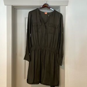 Olive green Vince lightweight dress.
